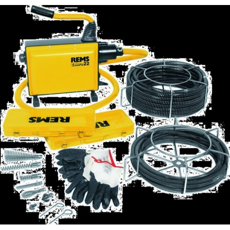 Rems 174011 R220 174011 Cobra 32 Set (22 + 32) Déboucheur électrique pour tuyaux