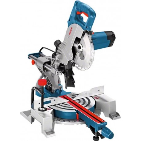 Bosch Bleu 0601B19001 GCM 80 SJ tronçonneuse 216 mm 1400 W avec 2 lames de scie