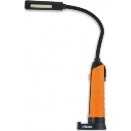 Beta 018380300 Lampe LED magnétique rechargeable avec tête flexible 1x batterie 12V 4.0 Ah et chargeur dans la boîte