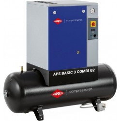 Airpress 362903 Compresseur à vis APS 3 Basic G2 Combi 10 bar 3 hp/2.2 kW 294 l/min 200 ll