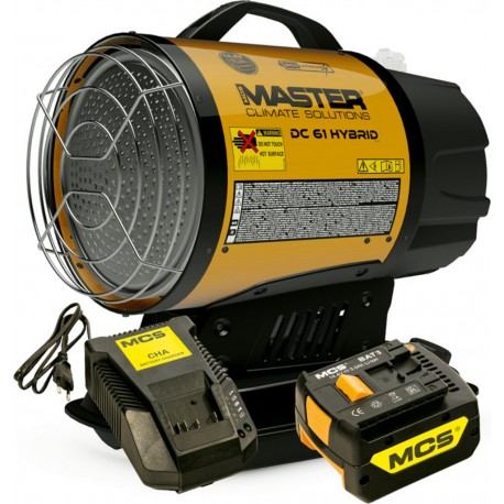 Master DC61SETCOMPL DC61 Battery/230 Volt Infrared Diesel Heater 17kW avec batterie et chargeur