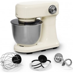 Klarstein Robot pâtissier Bella Evo 1500W bol 5 litres 85dB Beige