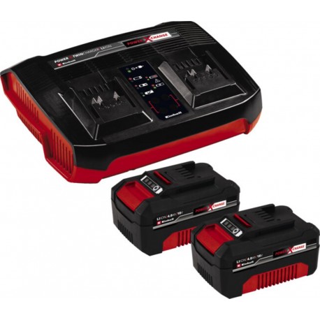 Einhell PXC-Kit de démarrage 2x 4,0Ah &amp Twincharger Kit 4512112