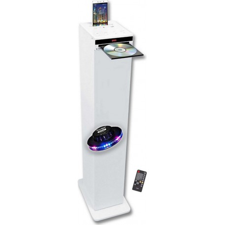Inovalley Station d&-39 accueil Tour de son blanche avec lecteur CD, Blu