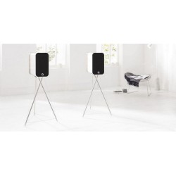 Q Acoustics Enceinte bibliothèque Concept 300 Blanc et Chêne