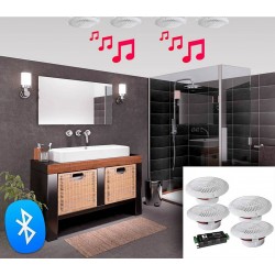 E-Audio Enceinte encastrable Kit 4 Haut-parleurs 160W étanches E-AUDI