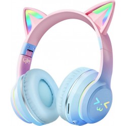 Avizar Casque Casque Bluetooth Oreilles de Chat Bleu