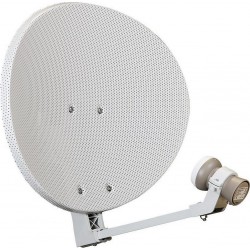 Metronic Antenne extérieure Parabole acier elliptique + LNB